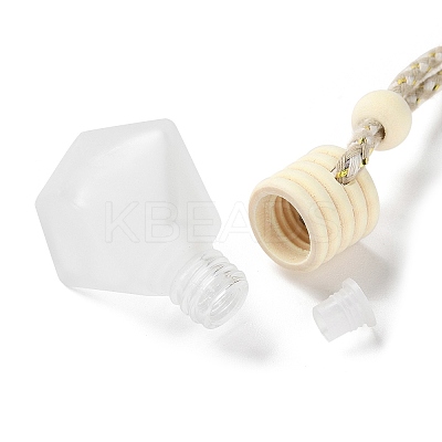 Glass Perfume Bottles Air Freshener Diffuser Bottle Hanging Ornament AJEW-P111-01B-1