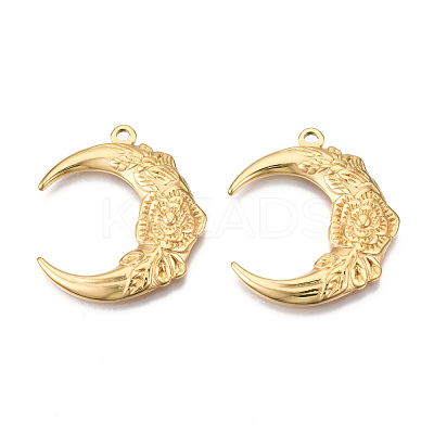 Ion Plating(IP) 201 Stainless Steel Pendants STAS-N098-066LG-1