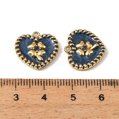304 Stainless Steel Enamel Pendants STAS-I371-21G-04-1