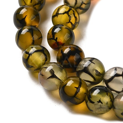 Natural Dragon Veins Agate Beads Strands G-G515-6mm-02A-1
