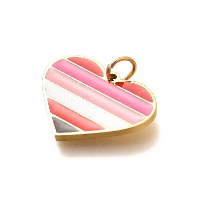 Pride 304 Stainless Steel Enamel Pendants STAS-B079-01G-16-1