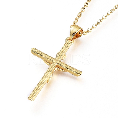 Easter Theme Brass Micro Pave Clear Cubic Zirconia Pendant Necklaces X-NJEW-L146-20G-1