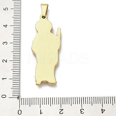 304 Stainless Steel Pendants STAS-Q343-05A-G-1