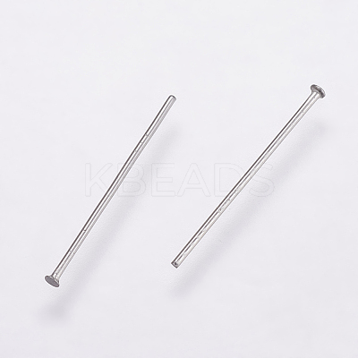 Tarnish Resistant 304 Stainless Steel Flat Head Pins X-STAS-K146-044-20mm-1