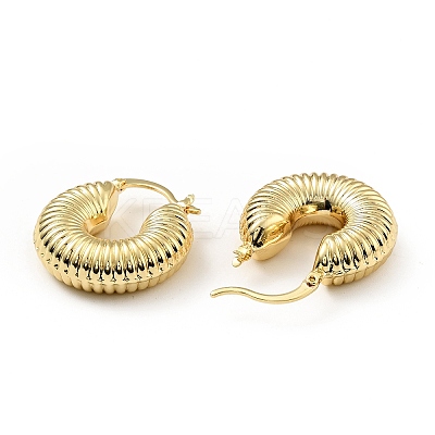 Brass Croissant Chunky Hoop Earrings for Women LS-KK-D080-16G-02-1