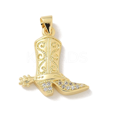 Brass Micro Pave Cubic Zirconia Pendants KK-M300-30G-1