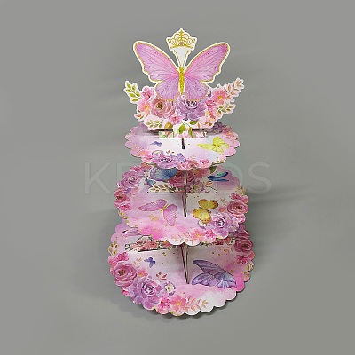 3 Tier Paper Cupcake Stand DIY-WH0308-754B-1