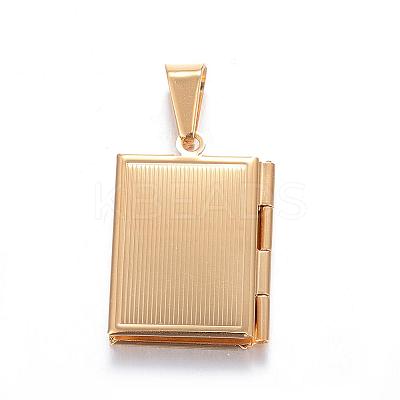 Ion Plating(IP) 316 Surgical Stainless Steel Locket Pendants STAS-N0016-06G-1