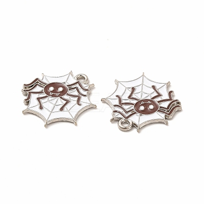 Rack Plating Halloween Alloy Enamel Pendants FIND-G054-16P-02-1