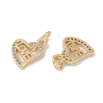 Brass Micro Pave Clear Cubic Zirconia Pendants KK-S367-14A-1