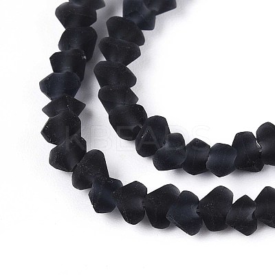 Frosted Transparent Glass Beads Strands LS-GLAA-N016-4mm-30-1