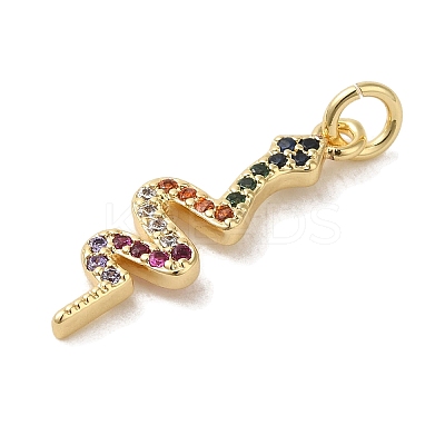 Brass Micro Pave Cubic Zirconia Pendants KK-R162-034D-G-1