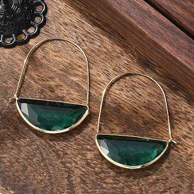 Brass Hoop Earrings X-EJEW-T007-04G-01-NF-1