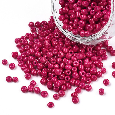 8/0 Baking Paint Glass Seed Beads SEED-R051-07B-03-1