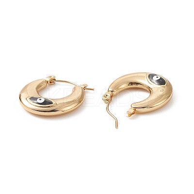 316 Stainless Steel Hoop Earrings LS-EJEW-I282-01B-01G-1