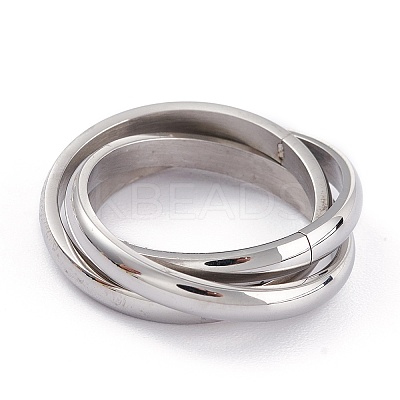 Unisex 304 Stainless Steel Finger Rings RJEW-K233-06D-P-1