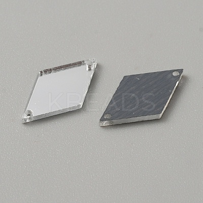 Rhombus Acrylic Mirror Sew on Rhinestone FIND-WH0155-029A-1
