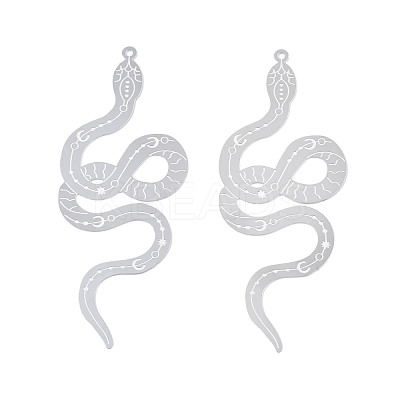Non-Tarnish 304 Stainless Steel Filigree Big Pendants STAS-S118-062-1