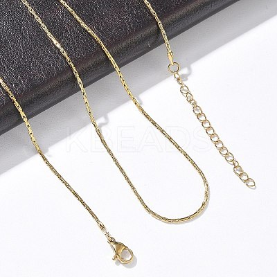 1.2MM 304 Stainless Steel Boston Link Chain Necklaces NJEW-D328-01G-02-1