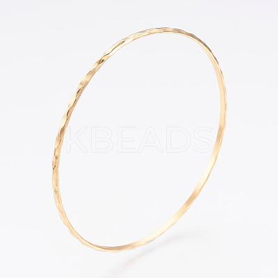 304L Stainless Steel Buddhist Bangles BJEW-G568-15-1