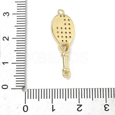 Brass Micro Pave Clear Cubic Zirconia Pendants KK-I476-10G-1