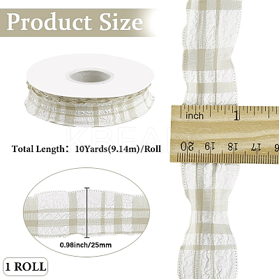 Cloth Plaid Ribbon OCOR-WH20071-001C-1