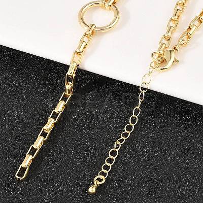 Brass Box Chain Y Lariat Necklaces NJEW-H087-05G-1