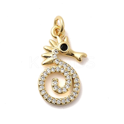 Brass Micro Pave Cubic Zirconia Pendants KK-C137-05E-G-1
