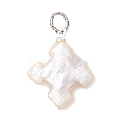 Natural Baroque Keshi Pearl Pendants PALLOY-JF04919-01-1