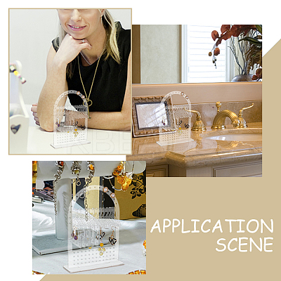 1 Set Transparent Acrylic Earring Display Hanging Stands EDIS-PH0001-53-1