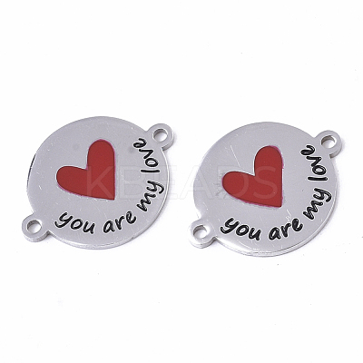 201 Stainless Steel Enamel Links connectors STAS-S079-145A-P-1