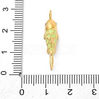 304 Stainless Steel Enamel Pendants STAS-I331-07G-1