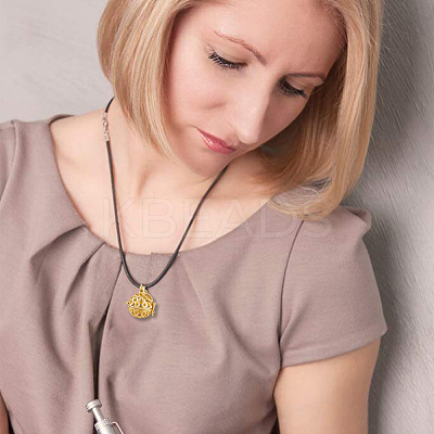8Pcs 4 Styles Rack Plating Brass Cage Pendants KK-DC0002-45-1