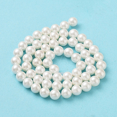 Shell Pearl Bead Strands BSHE-L026-03-6mm-1