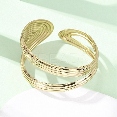 304 Stainless Steel Cuff Bangles for Women LS-BJEW-B150-02G-1
