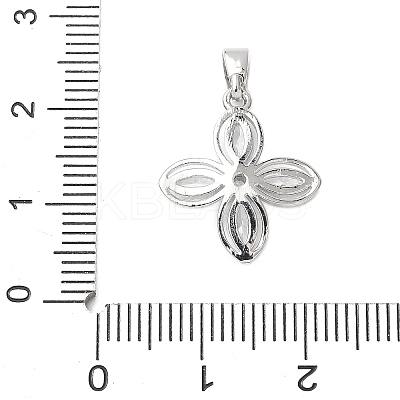Brass Micro Pave Cubic Zirconia Pendants KK-D357-14B-P-1