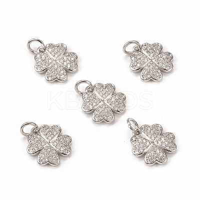 Brass Micro Pave Cubic Zirconia Charms LS-KK-E068-VB112-1