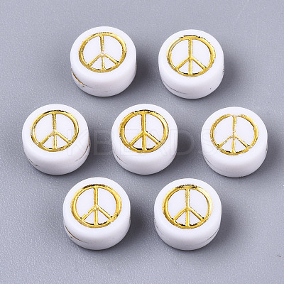 Opaque Acrylic Beads PACR-N006-003B-1