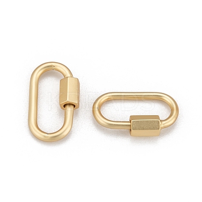 Brass Screw Carabiner Lock Charms ZIRC-G160-11G-1