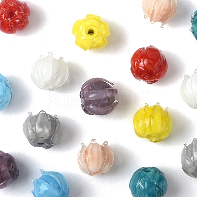 16Pcs 8 Colors Handmade Lampwork Beads LAMP-FS0001-25-1