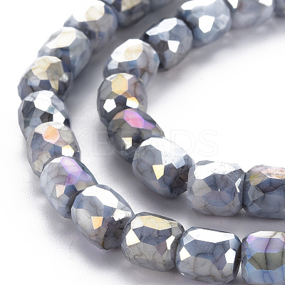 Opaque Baking Paint Glass Beads Strands EGLA-N006-008-B08-1