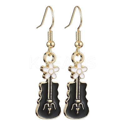 Golden Alloy Enamel Dangle Earrings for Women EJEW-JE05657-1