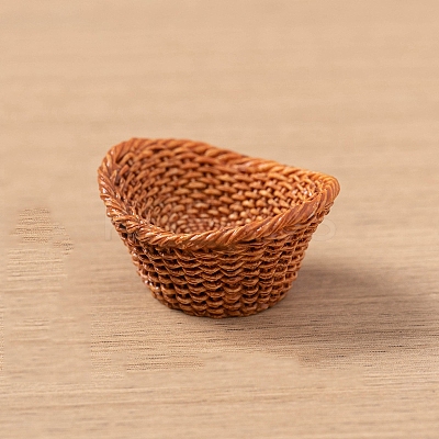 Resin Bamboo Rattan Miniature Basket Ornaments PW-WG81F97-13-1