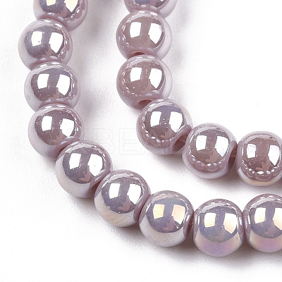 Electroplate Opaque Glass Beads Strands X-GLAA-T032-P4mm-AB07-1