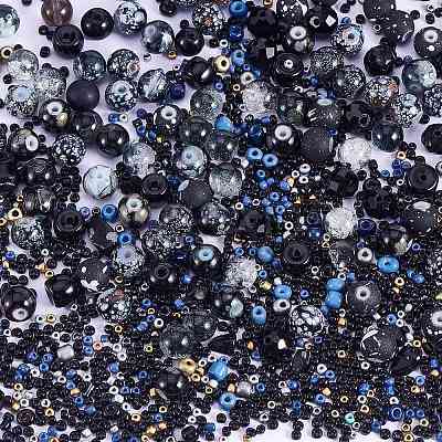 2 Bag Glass Round Beads Set JX547I-1