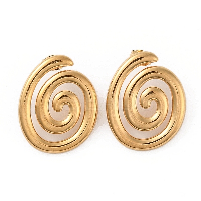 304 Stainless Steel Earrings LS-EJEW-O004-15G-1
