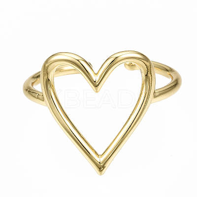 Brass Cuff Rings X-RJEW-N035-040-NF-1