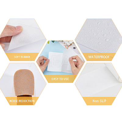Silicone Rubber Non-slip Sole Stickers FIND-WH0126-493B-1