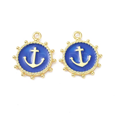 Eco-Friendly Stainless Steel Enamel Pendants STAS-C031-02G-1