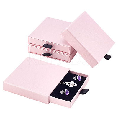 Cardboard Jewelry Set Drawer Boxes LS-CON-WH0099-76D-1